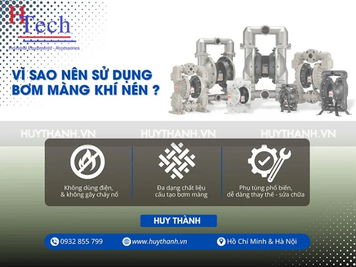 Báo Giá Bơm Màng Khí Nén Mới Nhất 2025 2 Báo giá bơm màng khí nén