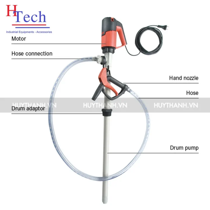 Máy Bơm Hóa Chất Thùng Phuy Chính Hãng - Giá Tốt 3 cấu tạo máy bơm hóa chất thùng phuy