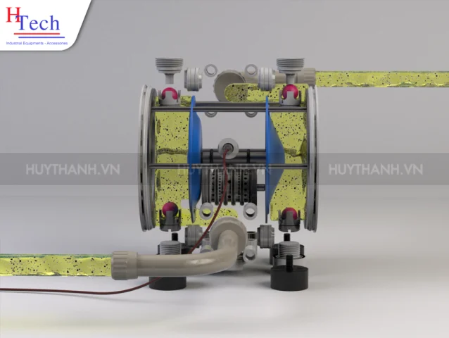 Bơm Màng Khí Nén Dùng vận chuyển lưu chất đặc biệt