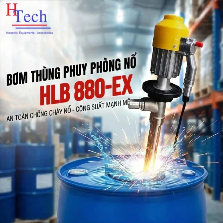 Bơm Thùng Phuy Phòng Nổ Carten Pump HLB880-EX 1 Bơm Thùng Phuy Phòng Nổ