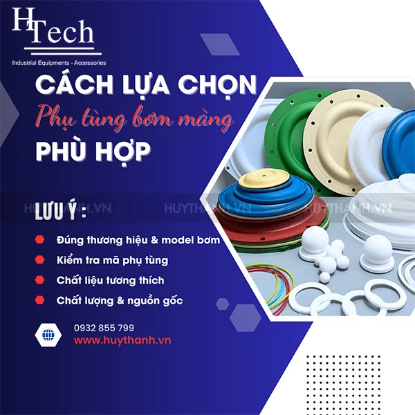 phụ tùng bơm màng khí nén Huy Thành
