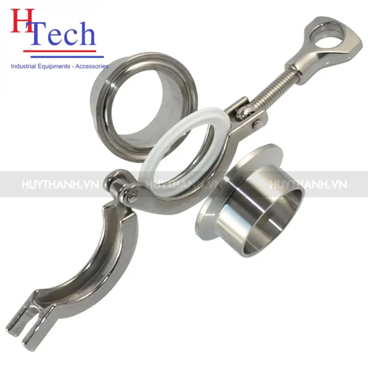 O-Ring Clamp 101.6mm Vi Sinh Silicon Chuẩn SMS Carten Pipe