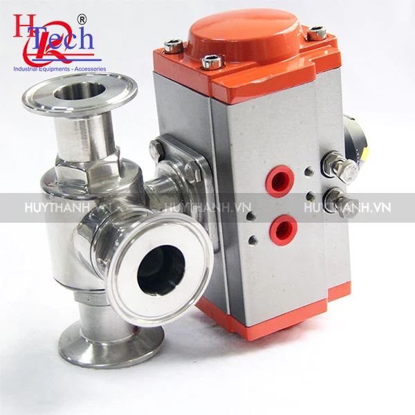 Van Bi Vi Sinh Điều Khiển Khí Nén Nối Clamp DN32 Chuẩn DIN