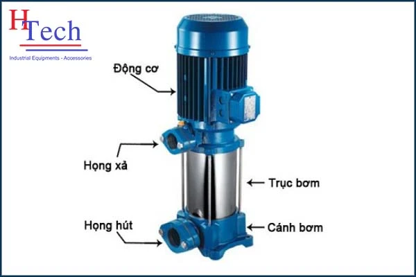 Máy Bơm Ly Tâm Trục Đứng | Cấu Tạo, Nguyên Lý Hoạt Động 2 Cấu Tạo Bơm Ly Tâm Trục đứng