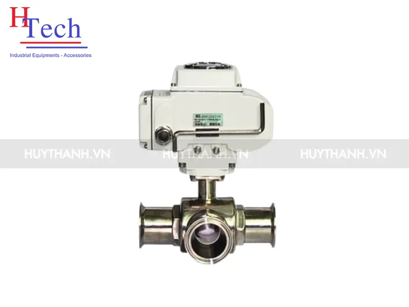 Van bi Vi Sinh 3 Ngã Điều Khiển Điện 24VDC Nối Clamp DN40