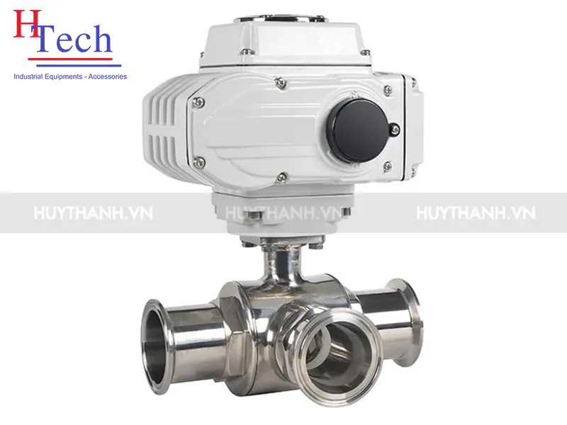 Van bi Vi Sinh 3 Ngã Điều Khiển Điện 24VDC Nối Clamp 38.1mm