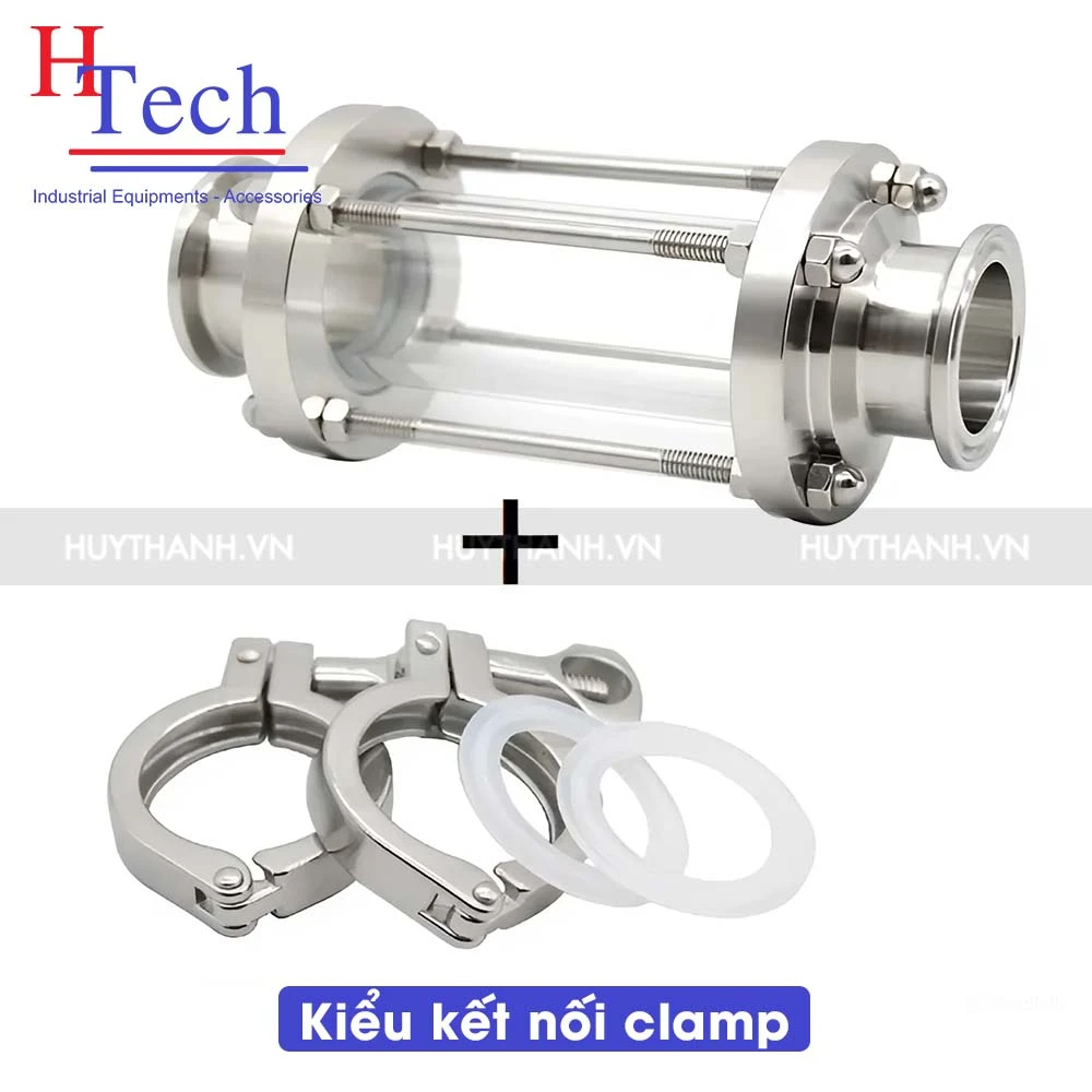 Kính Quan Sát Liệu Vi Sinh 2 Đầu Clamp Inox 316L 3 Kính quan sát liệu vi sinh 2 đầu clamp inox 316L