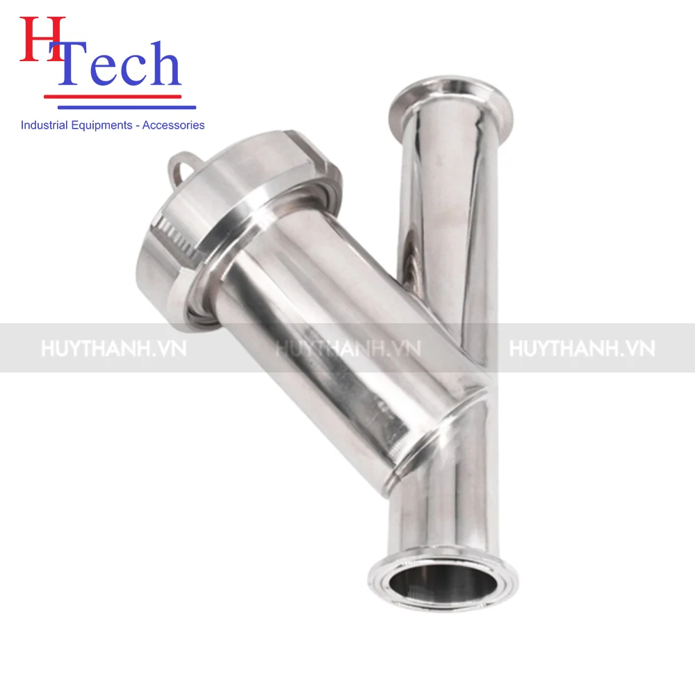 Lọc Y Vi Sinh Inox 316L 2 Đầu Clamp 1 Lọc y vi sinh 2 đầu clamp inox 316L