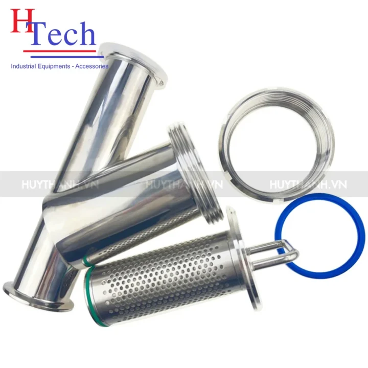 Lọc Y Vi Sinh 89mm Inox 316L 2 Đầu Clamp SMS Carten Pipe