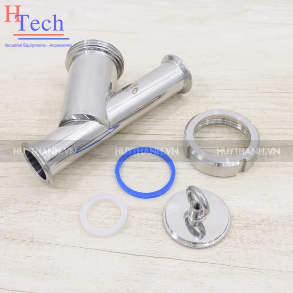 Lọc Y Vi Sinh 50.8mm Inox 316L 2 Đầu Clamp Chuẩn SMS