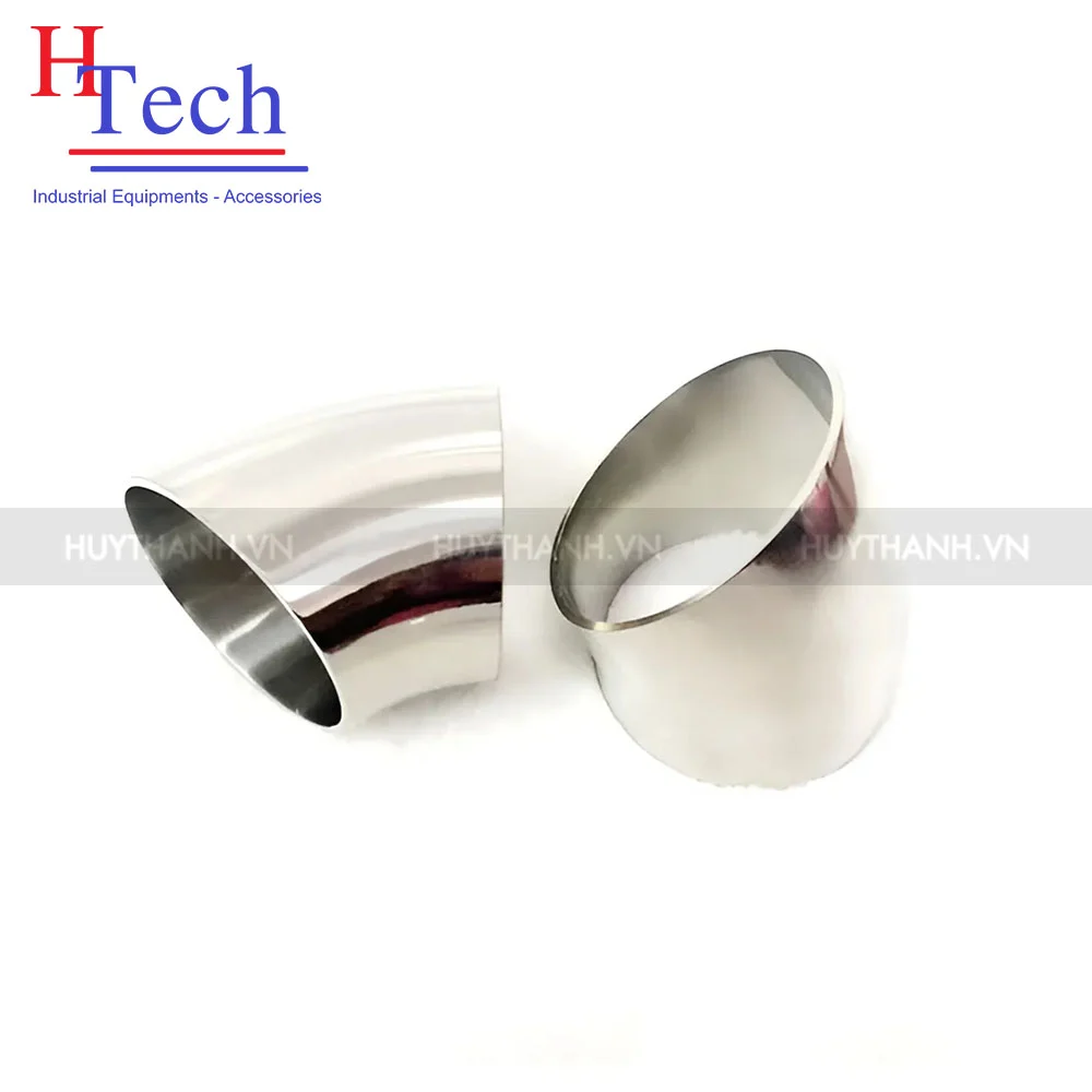 Lơi 45 Độ Hàn Vi Sinh Chuẩn DIN 11850 Inox 304/316L 1 Lơi 45 độ hàn vi sinh inox 316L chuẩn DIN 11850