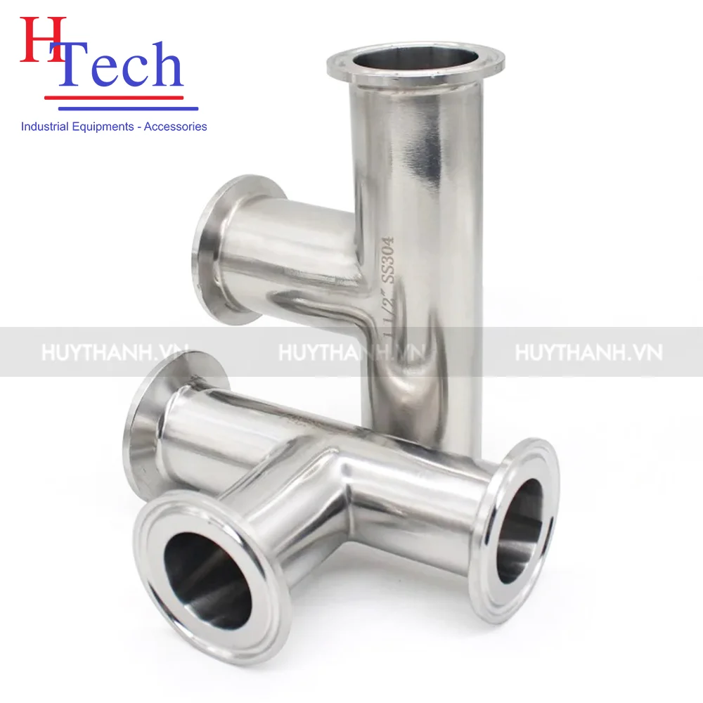 Tê Đều Vi Sinh 3 Đầu Clamp Inox 304/316L 1 Tê đều vi sinh 3 đầu clamp inox 304/316L