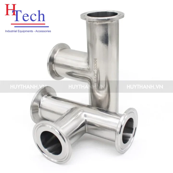 Tê Đều Vi Sinh 3 Đầu Clamp 114x2mm SMS Inox 304/316L