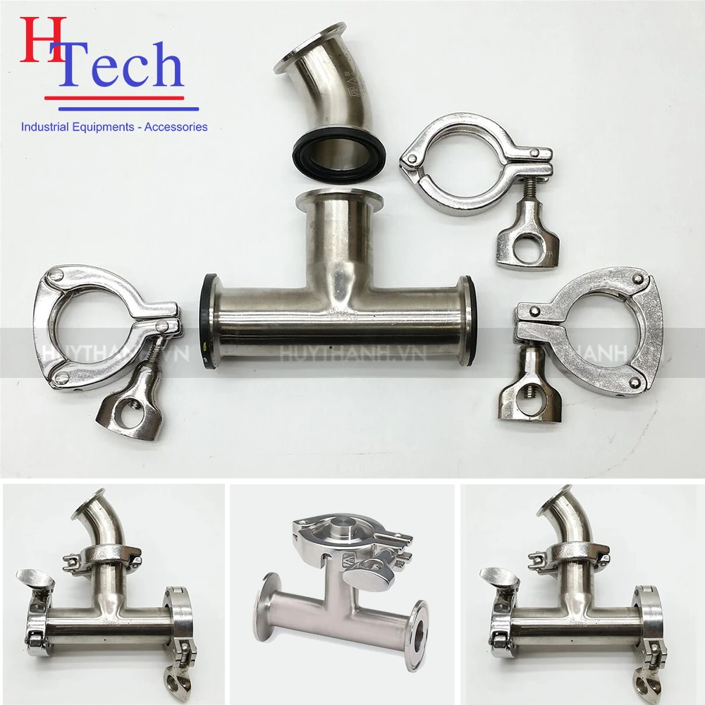 Tê Đều Vi Sinh 3 Đầu Clamp Inox 304/316L 3 Tê đều vi sinh 3 đầu clamp inox 304/316L