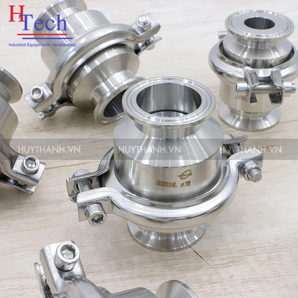 Van 1 Chiều Vi Sinh 2 Đầu Clamp DN100 Inox vi sinh Chuẩn DIN