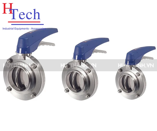 Van Bướm Tay Kẹp Vi Sinh Nối Clamp/Hàn DN25 Chuẩn DIN