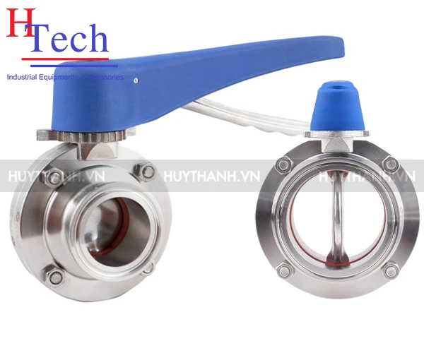 Van Bướm Tay Kẹp Vi Sinh Nối Clamp/Hàn DN25 Chuẩn DIN