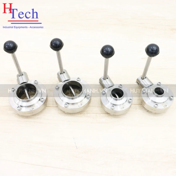 Van Bướm Hàn Tay Rút 165mm Vi Sinh SMS Inox 304/316L