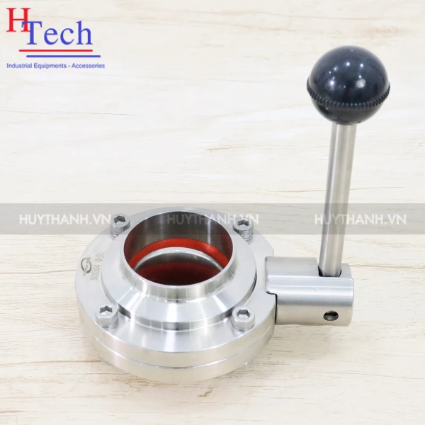 Van Bướm Tay Rút Vi Sinh Hàn DN200 Inox 304/316L Hệ DIN
