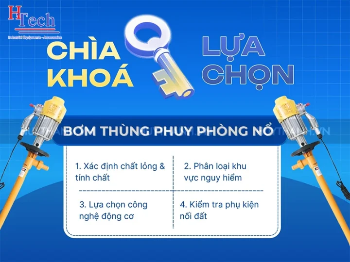 Hướng Dẫn Kỹ Thuật Chi Tiết Về Bơm Thùng Phuy Phòng Nổ 13 Bơm thùng phuy phòng nổ - cách chọn bơm phù hợp