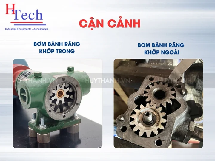 Phân biệt bơm bánh răng ăn khớp trong và ăn khớp ngoài