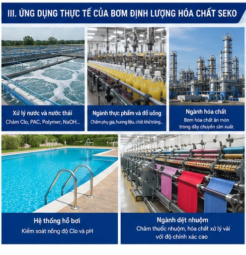 Bơm định Lượng Seko ứng Dụng
