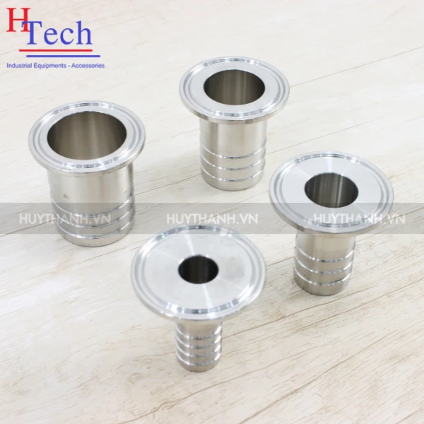 Đầu nối vi sinh Inox 304/316L 1 đầu mặt Khớp nối nhanh 64mm 1 đầu đuôi chuột 50.8mm