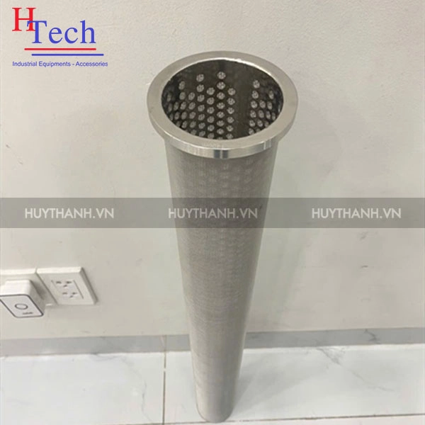 Cột lọc Inox316L kích thước đường kính 80mm x chiều cao 834mm, kích thước lỗ lọc 100 Micromet