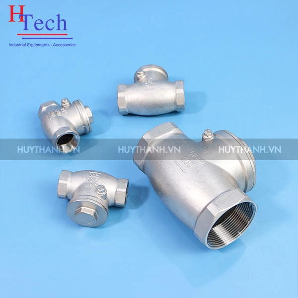 Van 1 chiều lá lật DN40 Inox 304 kết nối 2 đầu ren trong