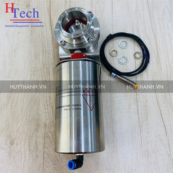 Van Bướm Vi Sinh Đóng Mở Khí Nén Kết Nối 2 Đầu Hàn 25.4mm Inox 304/316L