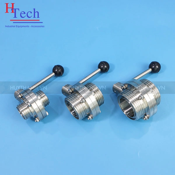 Van Bướm Tay Rút Vi Sinh 25.4mm Nối Clamp SMS Inox 304/316L
