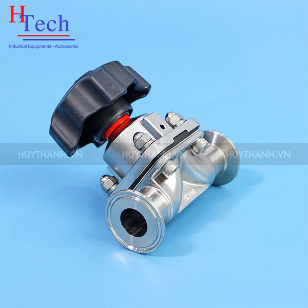 Van màng vi sinh DN40 Inox 316L kết nối 2 đầu khớp nối nhanh