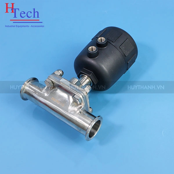 Van màng vi sinh đóng mở khí nén 38.1 Inox 316L kết nối 2 đầu khớp nối nhanh