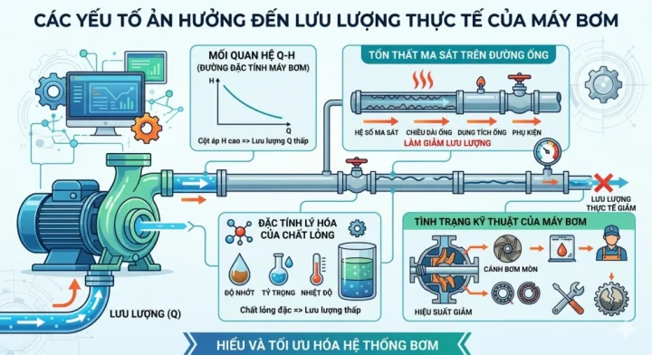 Cách Tính Lưu Lượng Nước Máy Bơm Đơn Giản - Nhanh Chóng 5 Yếu Tố ảnh Hưởng đến Lưu Lượng