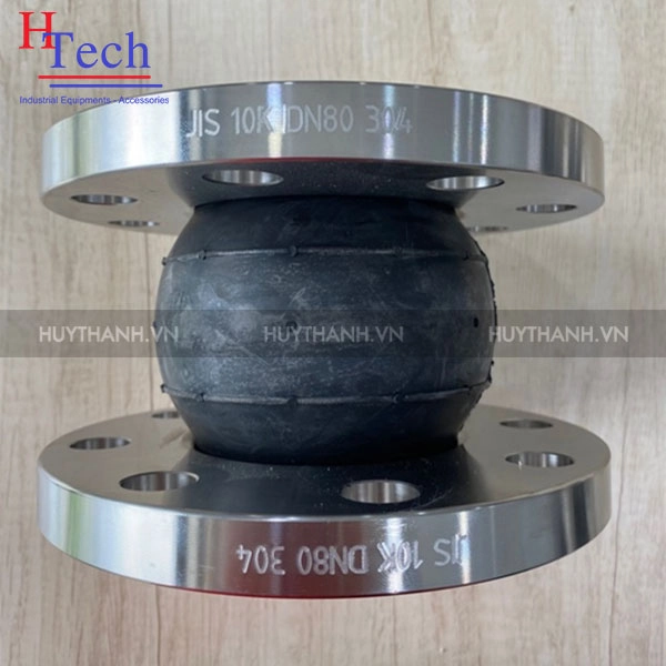 Khớp nối giảm chấn đường ống 2 đầu mặt bích inox 304 JIS 10K DN100