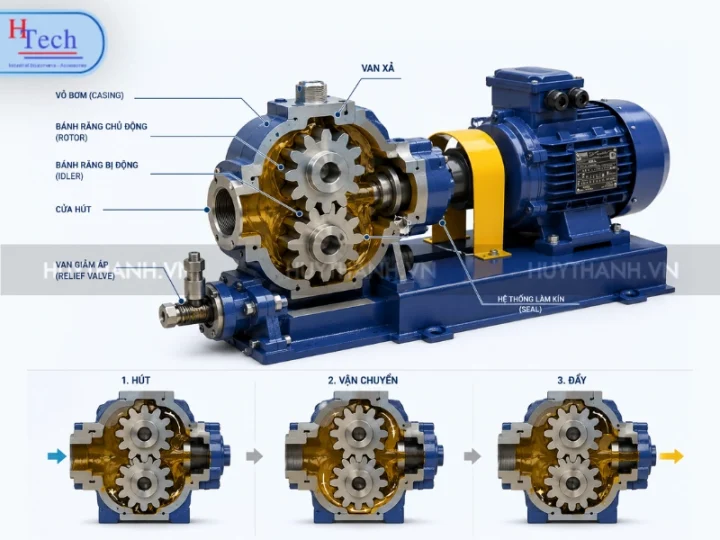 Tìm Hiểu Về Bơm Nhớt Bánh Răng | Giải Pháp Vận Chuyển Lưu Chất Đặc Xuyên Suốt 3 Bom Nhot Banh Rang Huy Thanh 2