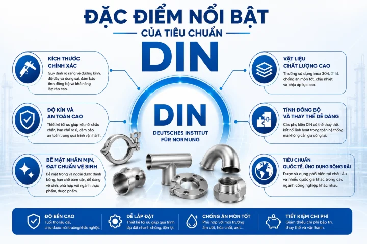 Tiêu Chuẩn DIN Là Gì? Đặc Điểm - Ứng Dụng & Cách Quy Đổi 3 đặc điểm Nổi Bật Của Tiêu Chuẩn Din
