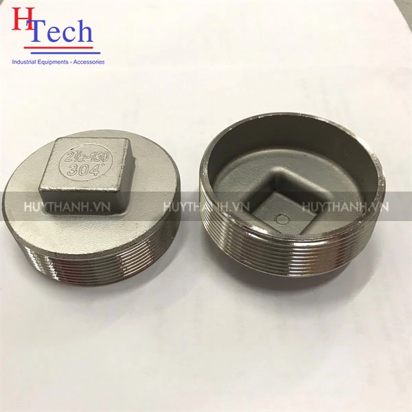 Nắp bịt đường ống DN25 Inox 304 ren ngoài