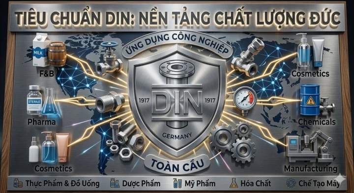 Tiêu Chuẩn DIN Là Gì? Đặc Điểm - Ứng Dụng & Cách Quy Đổi 2 Tiêu Chuẩn Din