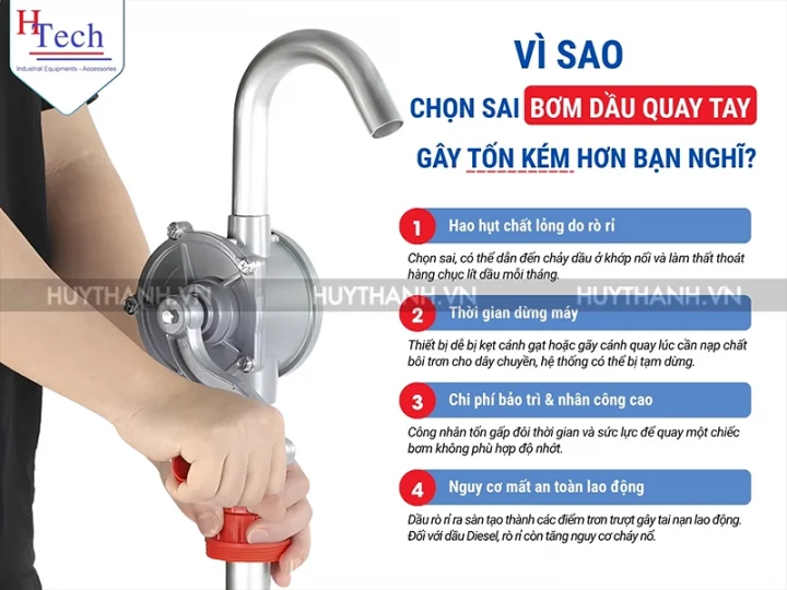 7 Sai Lầm Thường Gặp Khi Mua Bơm Dầu Quay Tay Cho Thùng Phuy 200L 2 Bom Dau Quay Tay Huy Thanh 2