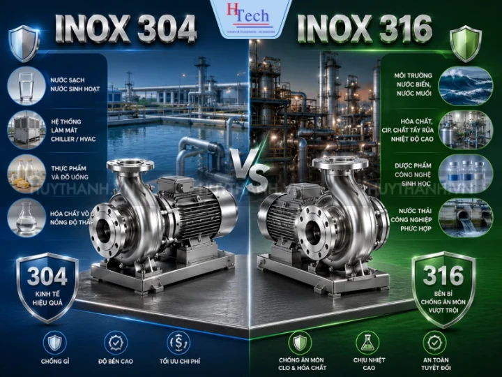 Bơm Inox Trong Công Nghiệp: Khi Nào Nên Chọn Inox 304 Và Inox 316? 2 Bom Inox Inox 304 Inox 316 Huy Thanh 2