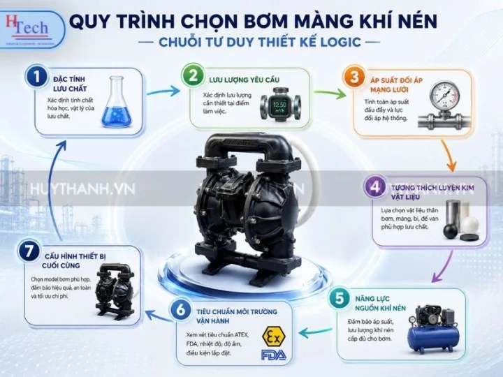Cách Chọn Bơm Màng Khí Nén Phù Hợp: 8 Tiêu Chí Kỹ Thuật Quan Trọng 4 8 Tieu Chi Ky Thuat Chon Bom Mang Khi Nen Huy Thanh 5