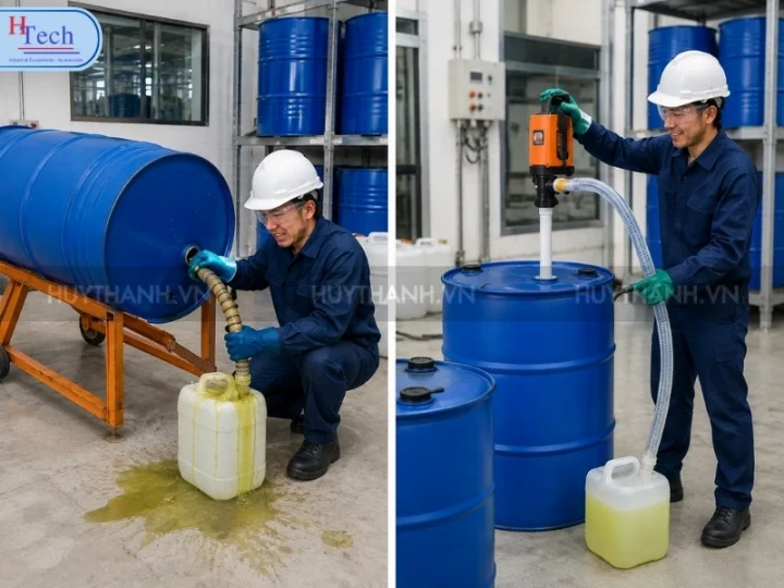 Vai Trò Của Bơm Thùng Phuy Nhựa Trong Hệ Thống Sang Chiết Và Cấp Hóa Chất Công Nghiệp 5 Vai Tro Cua Bom Thung Phuy Nhua Huy Thanh 1