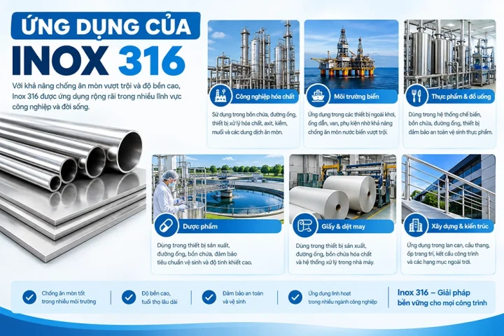 Inox 316 Là Gì? Thành Phần, Đặc Tính, Ưu Điểm Và Ứng Dụng Của Inox 316 6 ứng Dụng Của Inox 316